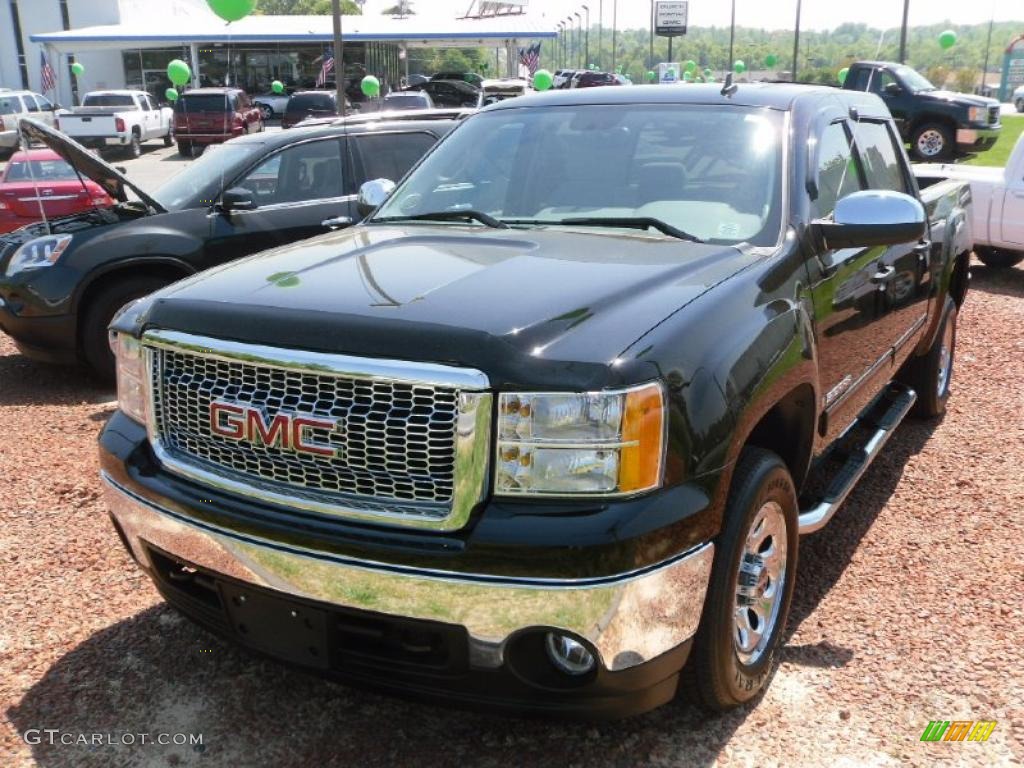 2008 Sierra 1500 SLE Crew Cab - Onyx Black / Light Titanium photo #7