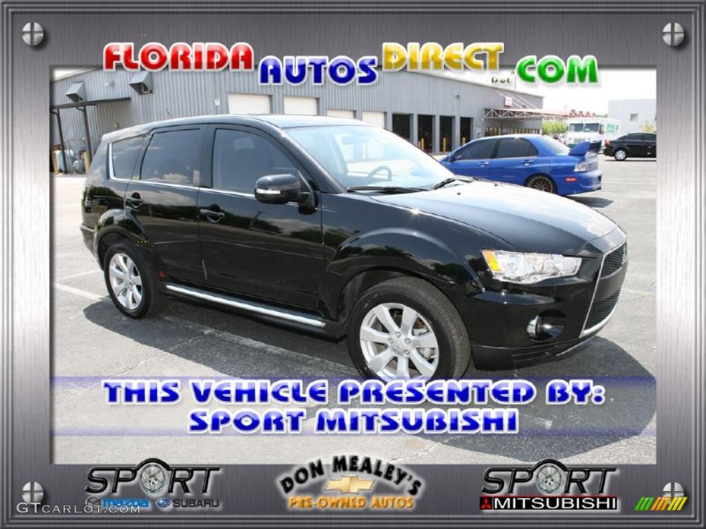 2010 Outlander GT 4WD - Labrador Black Pearl / Black photo #1