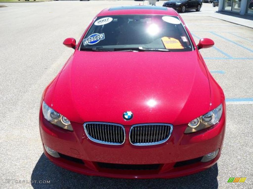 2007 3 Series 328i Coupe - Crimson Red / Black photo #22