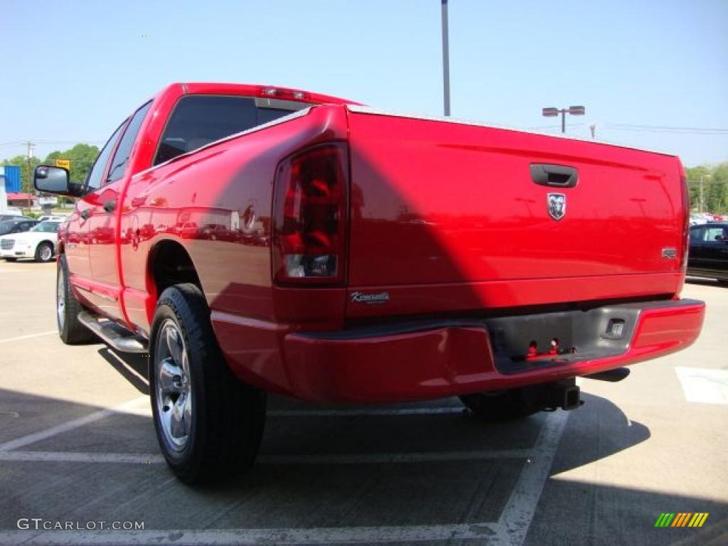 2005 Ram 1500 Laramie Quad Cab - Flame Red / Taupe photo #5