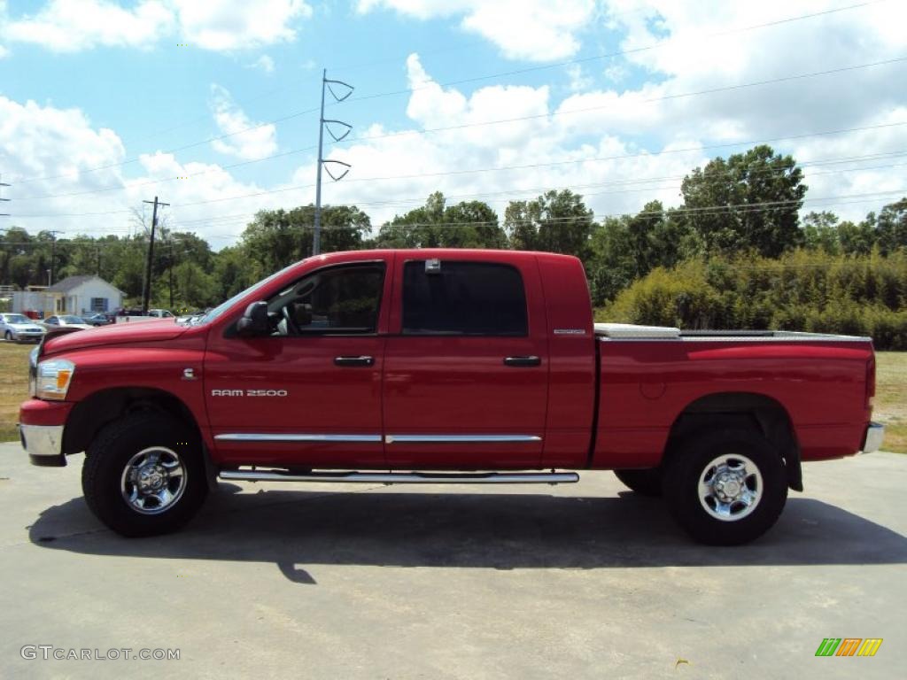 2006 Ram 2500 SLT Mega Cab 4x4 - Flame Red / Medium Slate Gray photo #1