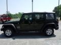 2010 Natural Green Pearl Jeep Wrangler Unlimited Sport 4x4  photo #5