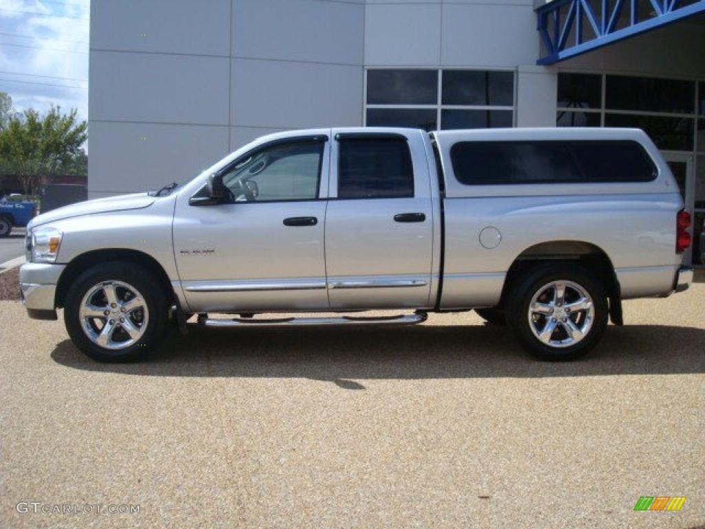 2008 Ram 1500 Big Horn Edition Quad Cab - Bright Silver Metallic / Medium Slate Gray photo #3