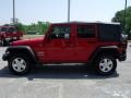 2010 Flame Red Jeep Wrangler Unlimited Sport 4x4  photo #5