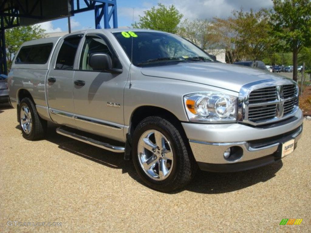 2008 Ram 1500 Big Horn Edition Quad Cab - Bright Silver Metallic / Medium Slate Gray photo #8