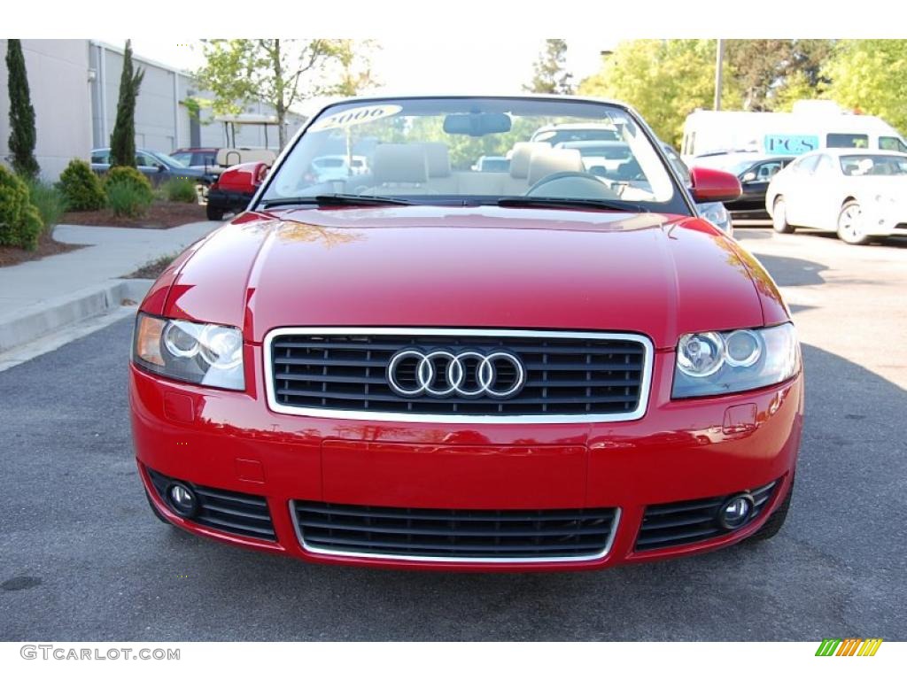 2006 A4 1.8T Cabriolet - Amulet Red / Beige photo #17