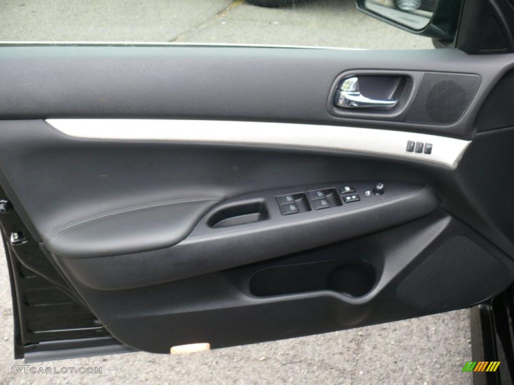 2008 Infiniti G 35 x S Sedan Graphite Door Panel Photo #28670078
