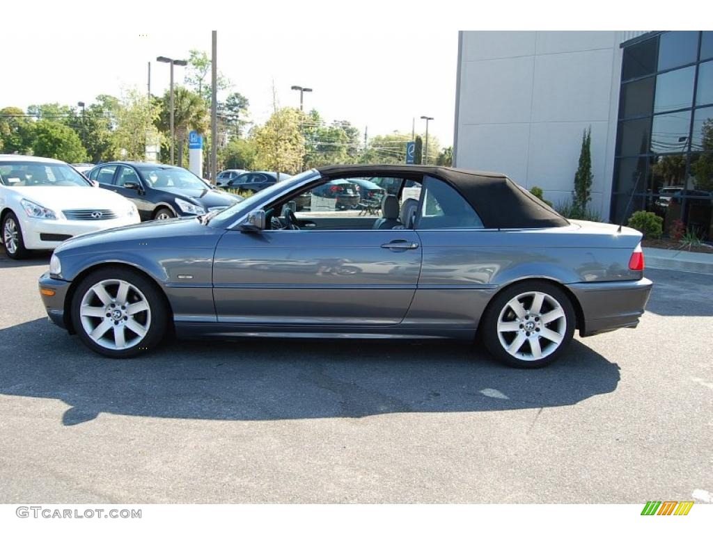 2003 3 Series 325i Convertible - Steel Grey Metallic / Grey photo #2
