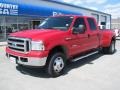 2006 Red Clearcoat Ford F350 Super Duty XLT Crew Cab 4x4 Dually  photo #10