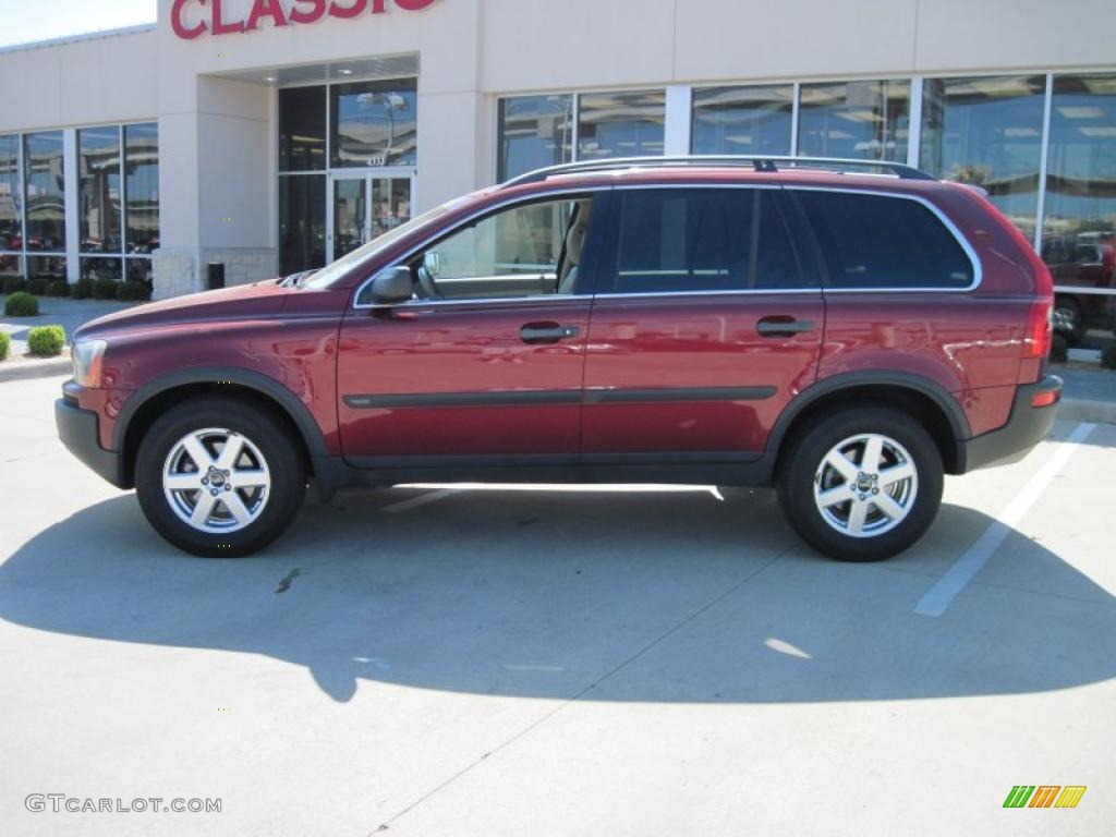 2003 XC90 2.5T - Ruby Red Metallic / Taupe photo #3