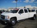 2008 Summit White Chevrolet Silverado 3500HD LTZ Crew Cab 4x4 Dually  photo #1