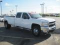 2008 Summit White Chevrolet Silverado 3500HD LTZ Crew Cab 4x4 Dually  photo #3
