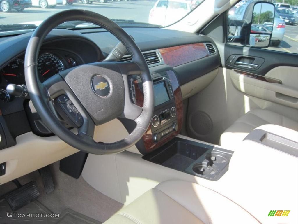 2008 Silverado 3500HD LTZ Crew Cab 4x4 Dually - Summit White / Light Cashmere/Ebony photo #8