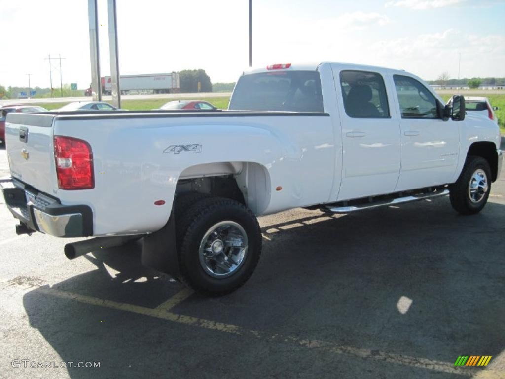 2008 Silverado 3500HD LTZ Crew Cab 4x4 Dually - Summit White / Light Cashmere/Ebony photo #14