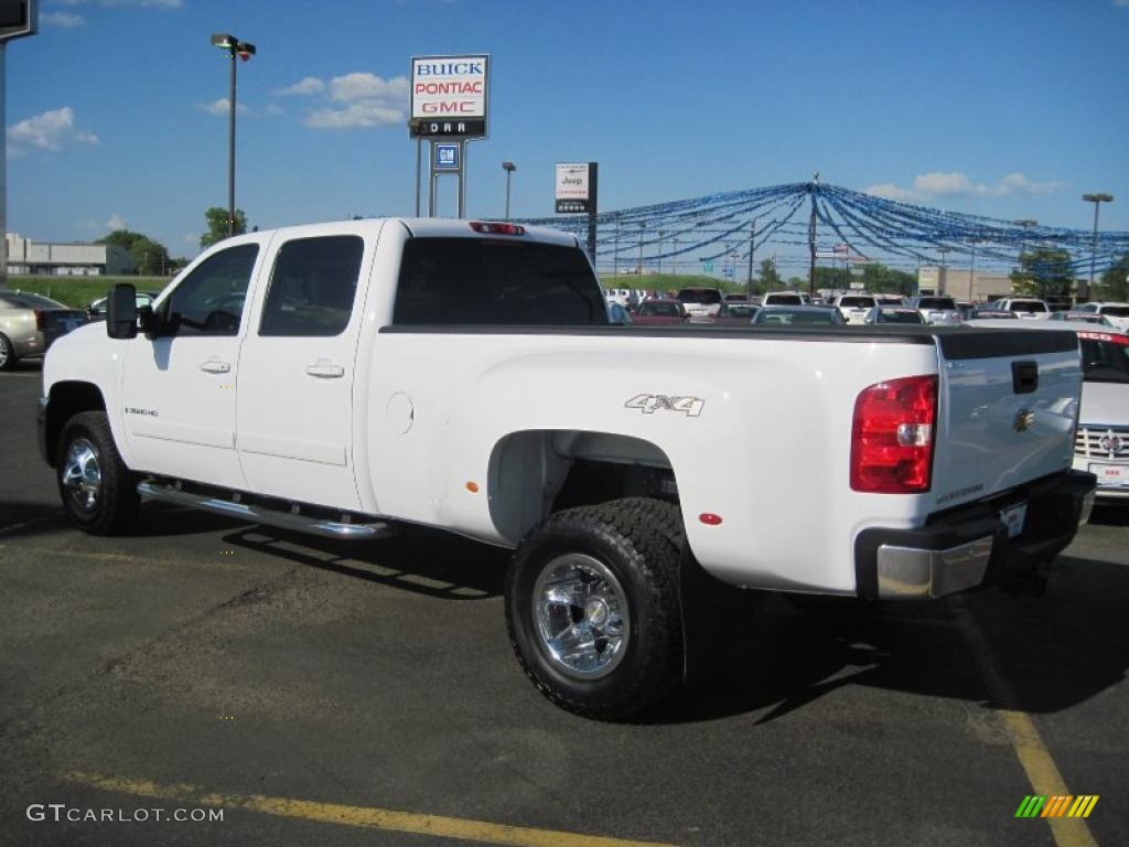 2008 Silverado 3500HD LTZ Crew Cab 4x4 Dually - Summit White / Light Cashmere/Ebony photo #16