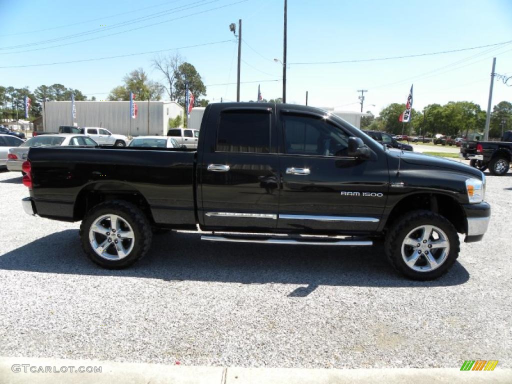 2007 Ram 1500 Big Horn Edition Quad Cab 4x4 - Brilliant Black Crystal Pearl / Medium Slate Gray photo #6