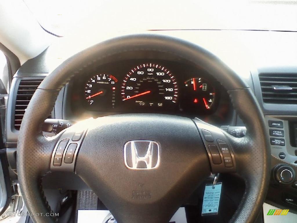 2007 Accord EX V6 Coupe - Alabaster Silver Metallic / Black photo #8