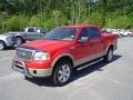 2007 Bright Red Ford F150 Lariat SuperCrew 4x4  photo #1