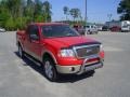 2007 Bright Red Ford F150 Lariat SuperCrew 4x4  photo #3