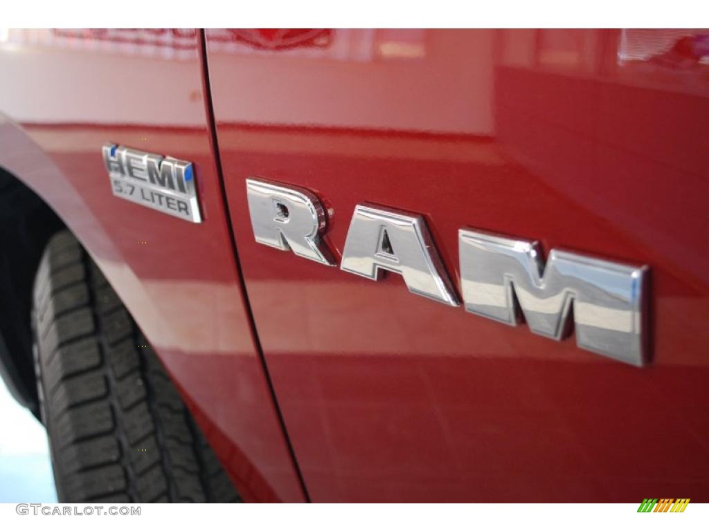 2010 Ram 1500 ST Quad Cab 4x4 - Inferno Red Crystal Pearl / Dark Slate/Medium Graystone photo #5