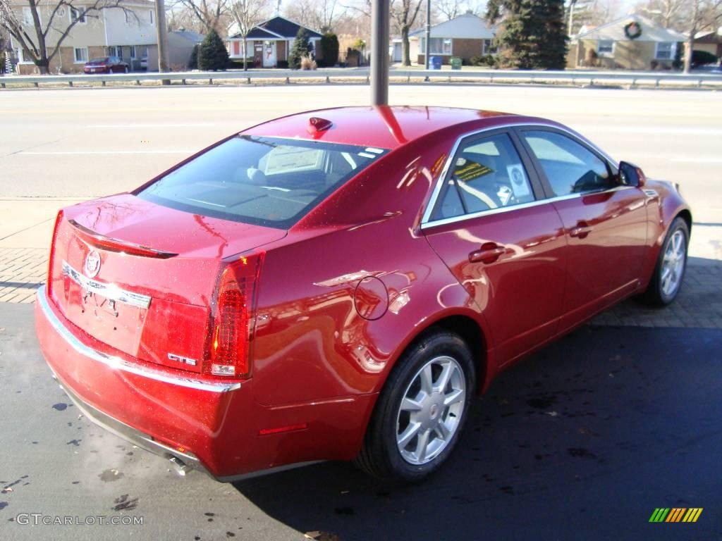 2009 CTS Sedan - Crystal Red / Light Titanium/Ebony photo #4