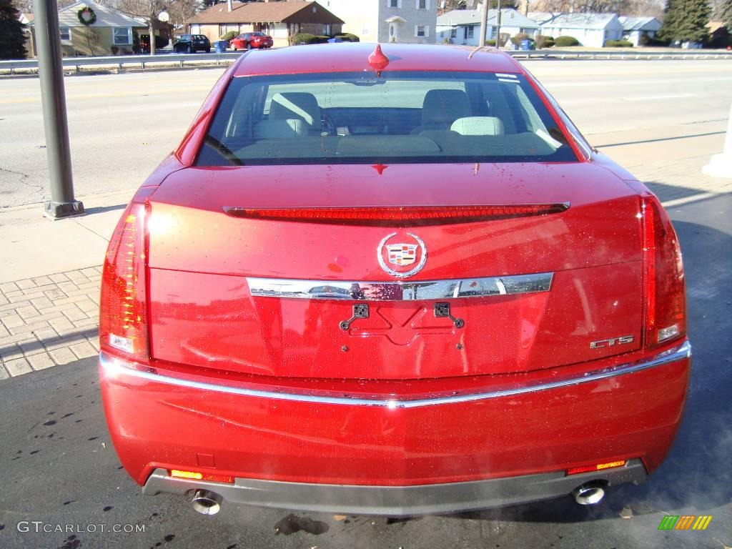 2009 CTS Sedan - Crystal Red / Light Titanium/Ebony photo #5