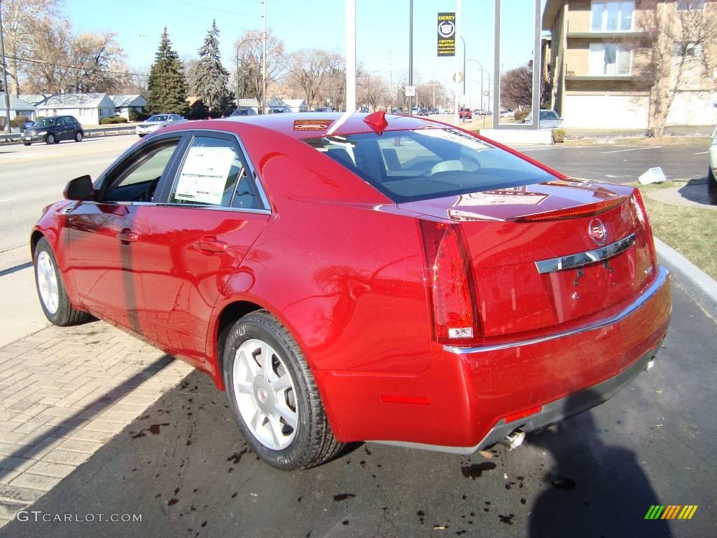 2009 CTS Sedan - Crystal Red / Light Titanium/Ebony photo #6