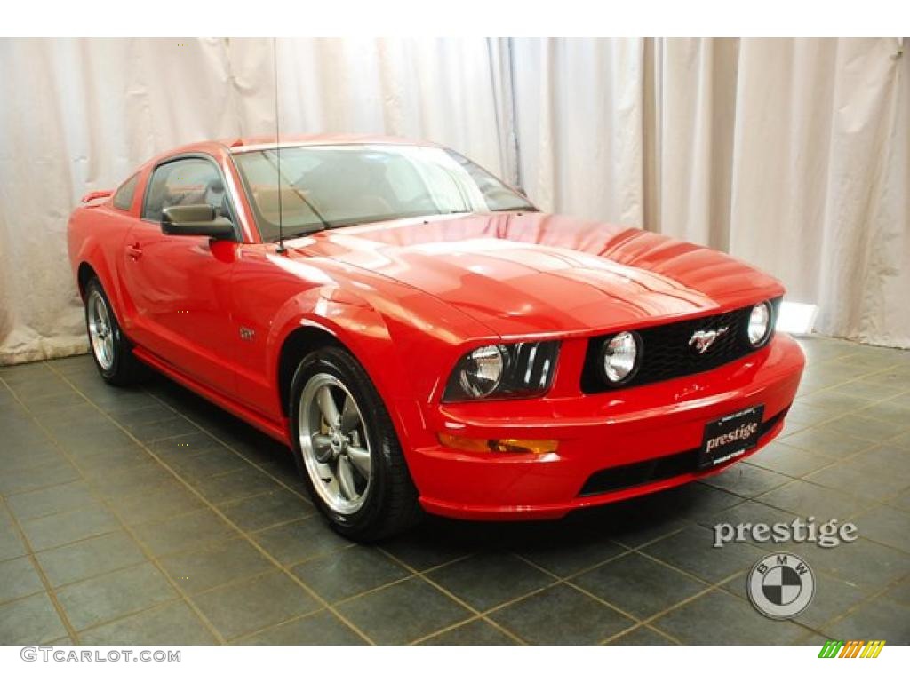 2005 Mustang GT Premium Coupe - Torch Red / Red Leather photo #9