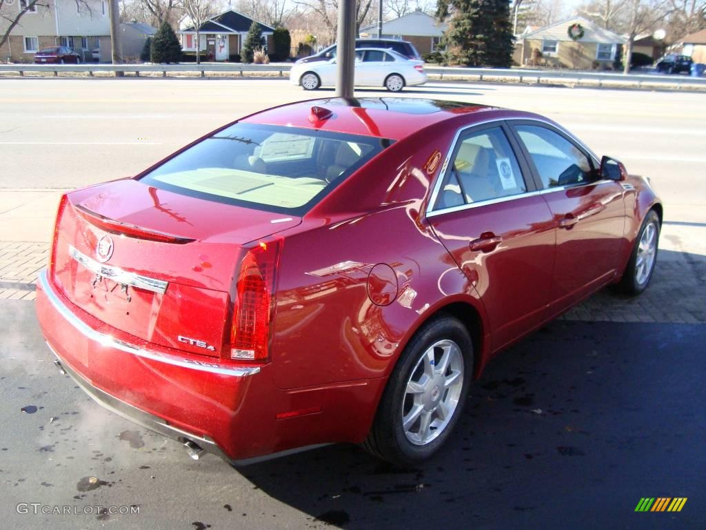 2009 CTS 4 AWD Sedan - Crystal Red / Cashmere/Cocoa photo #4