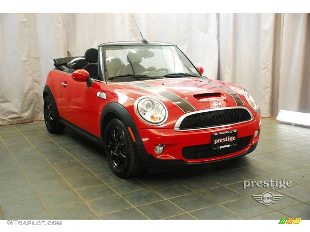 2009 Cooper S Convertible - Chili Red / Black/Grey photo #7