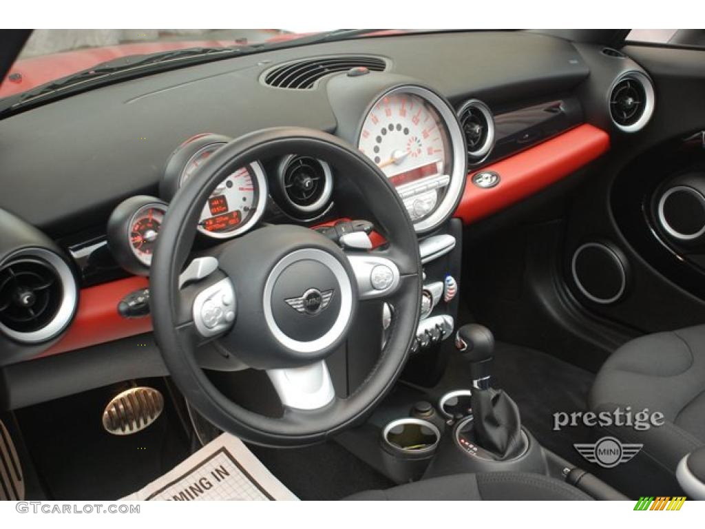 2009 Cooper S Convertible - Chili Red / Black/Grey photo #13