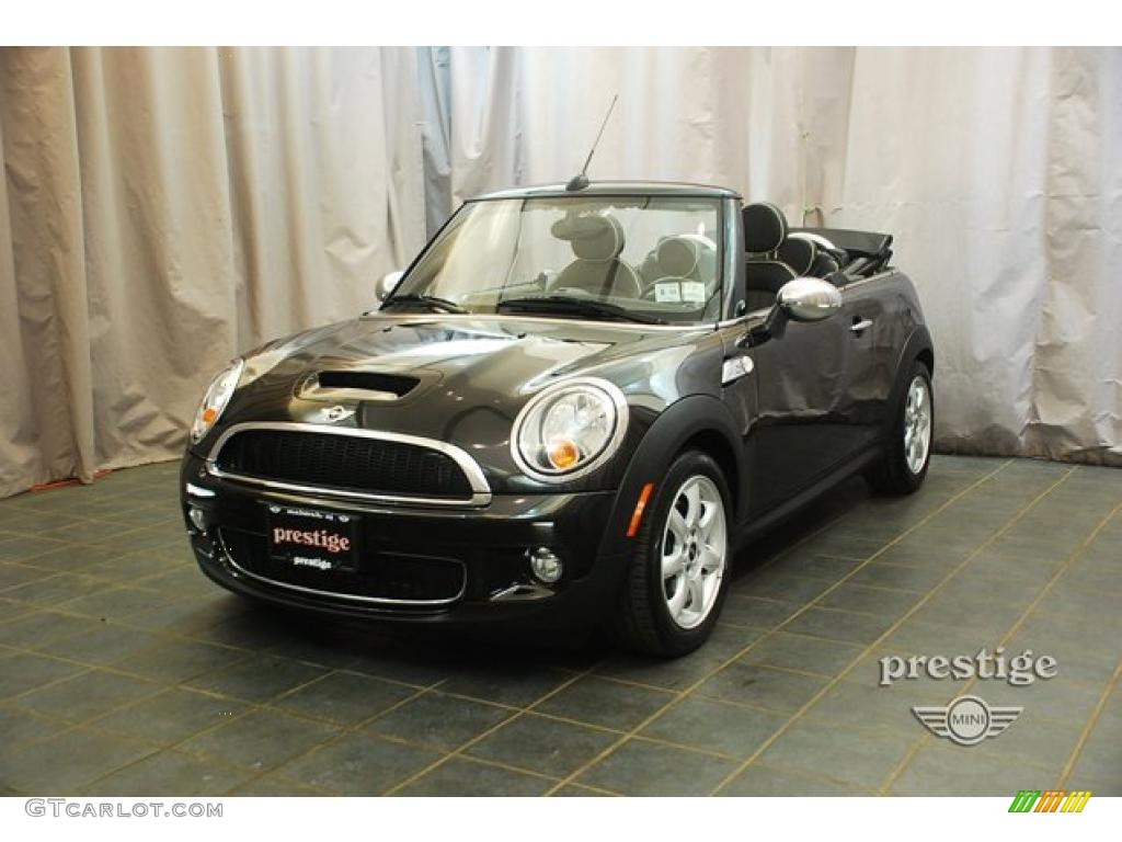 2009 Cooper S Convertible - Midnight Black / Lounge Carbon Black Leather photo #1