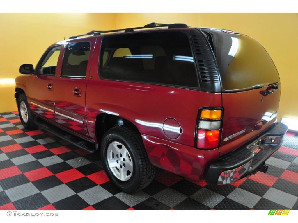 2004 Suburban 1500 LT 4x4 - Sport Red Metallic / Tan/Neutral photo #4