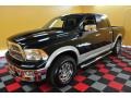 2009 Brilliant Black Crystal Pearl Dodge Ram 1500 Laramie Crew Cab 4x4  photo #3