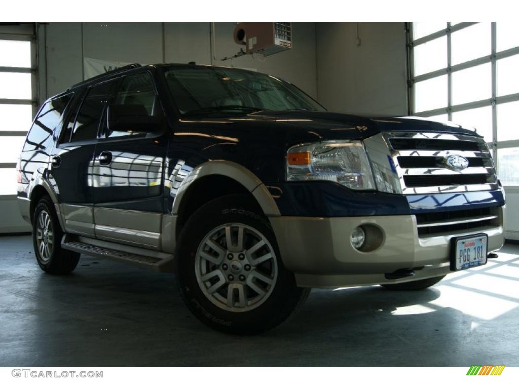 2009 Expedition Eddie Bauer 4x4 - Dark Blue Pearl Metallic / Camel photo #1
