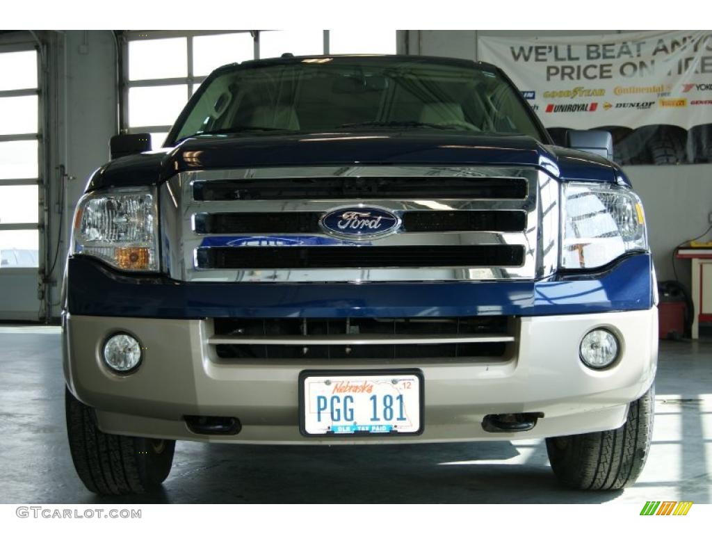 2009 Expedition Eddie Bauer 4x4 - Dark Blue Pearl Metallic / Camel photo #2