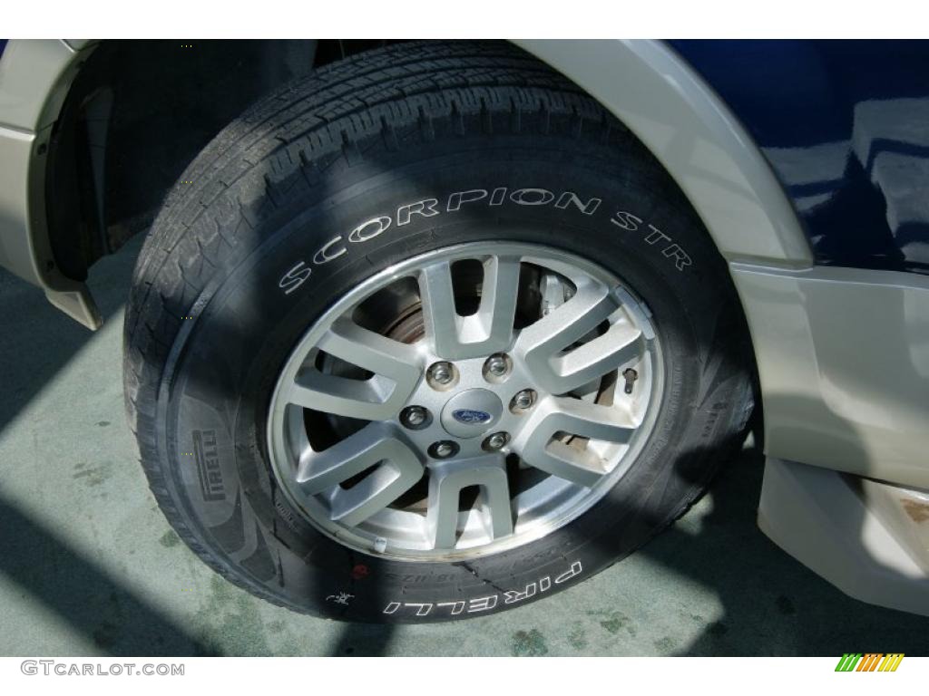 2009 Expedition Eddie Bauer 4x4 - Dark Blue Pearl Metallic / Camel photo #6