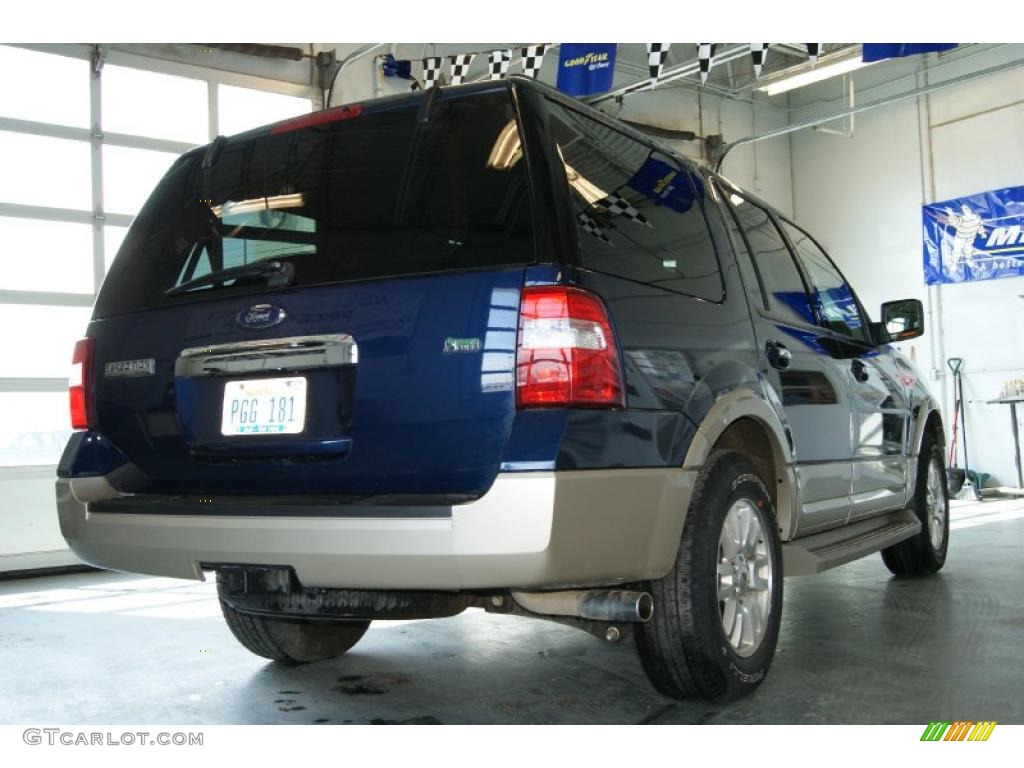 2009 Expedition Eddie Bauer 4x4 - Dark Blue Pearl Metallic / Camel photo #7