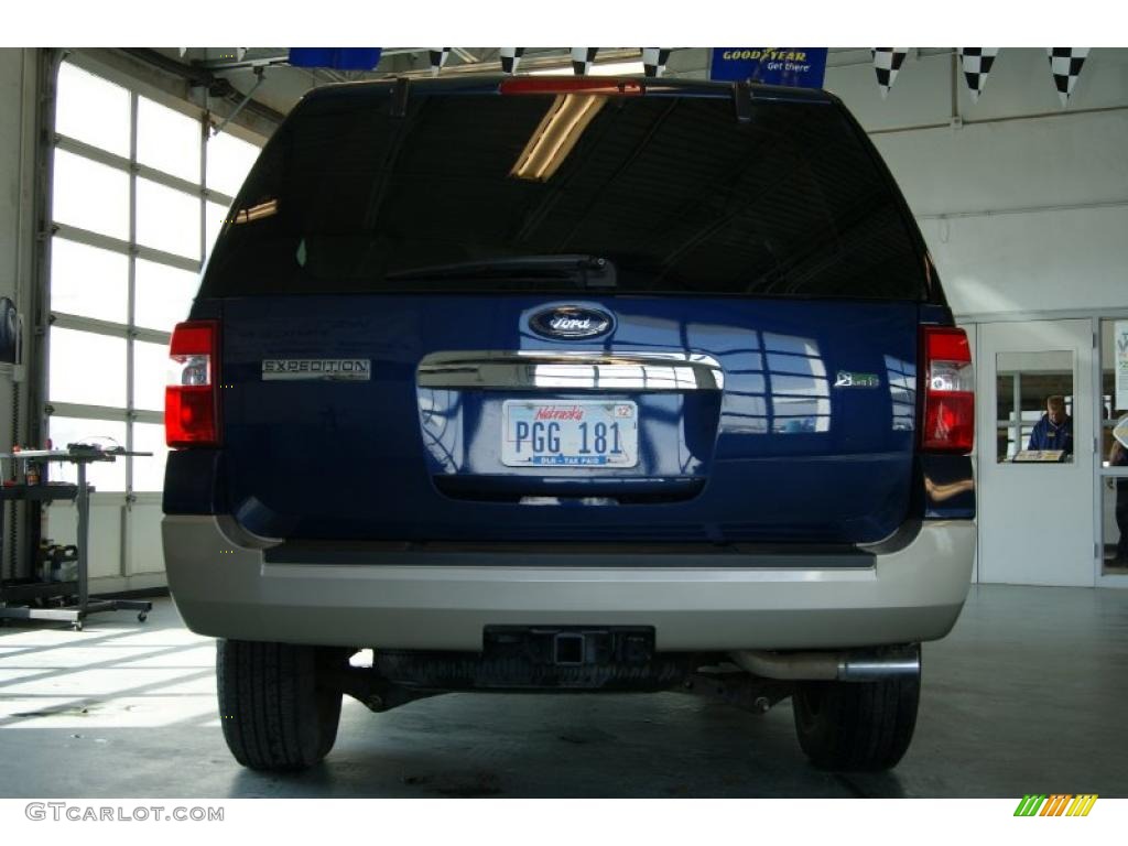 2009 Expedition Eddie Bauer 4x4 - Dark Blue Pearl Metallic / Camel photo #8