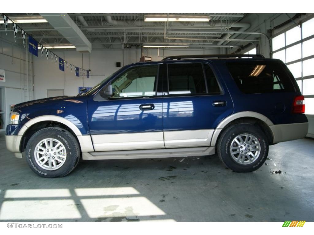 2009 Expedition Eddie Bauer 4x4 - Dark Blue Pearl Metallic / Camel photo #11