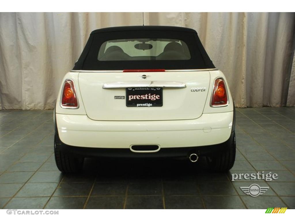 2009 Cooper Convertible - Pepper White / Lounge Hot Chocolate Leather photo #3
