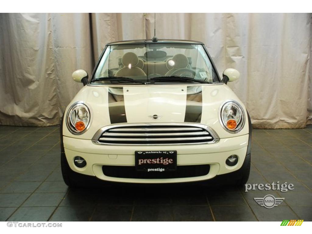 2009 Cooper Convertible - Pepper White / Lounge Hot Chocolate Leather photo #8