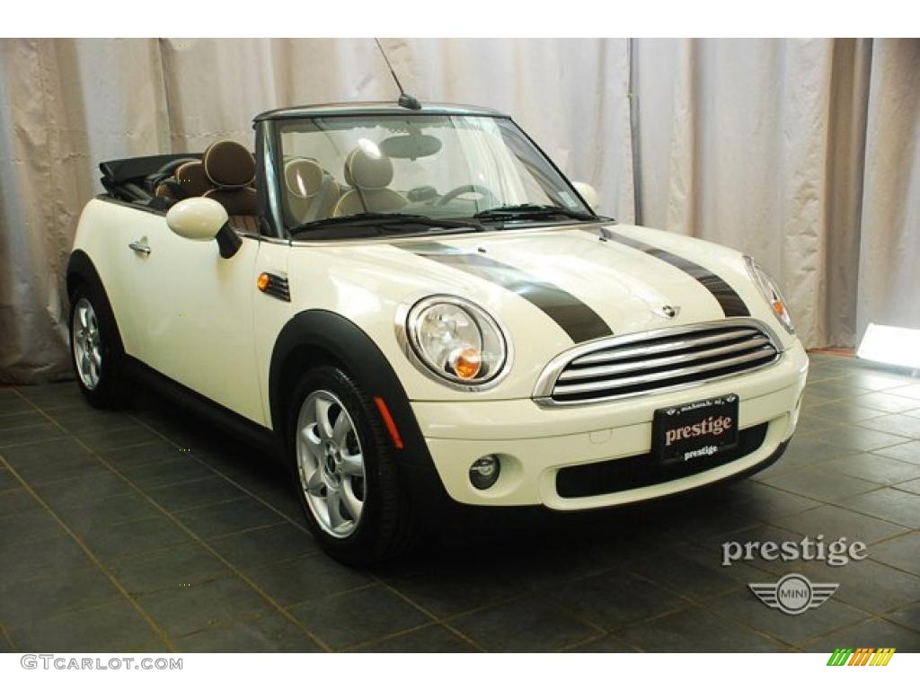 2009 Cooper Convertible - Pepper White / Lounge Hot Chocolate Leather photo #9