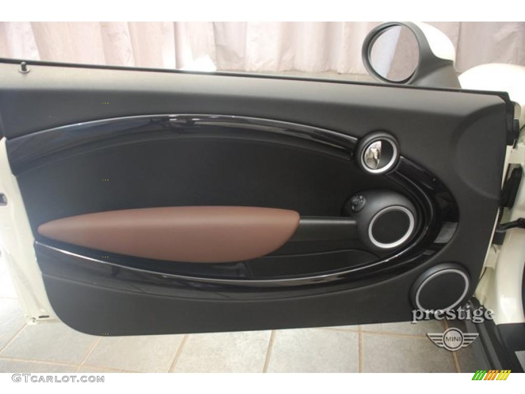 2009 Cooper Convertible - Pepper White / Lounge Hot Chocolate Leather photo #10