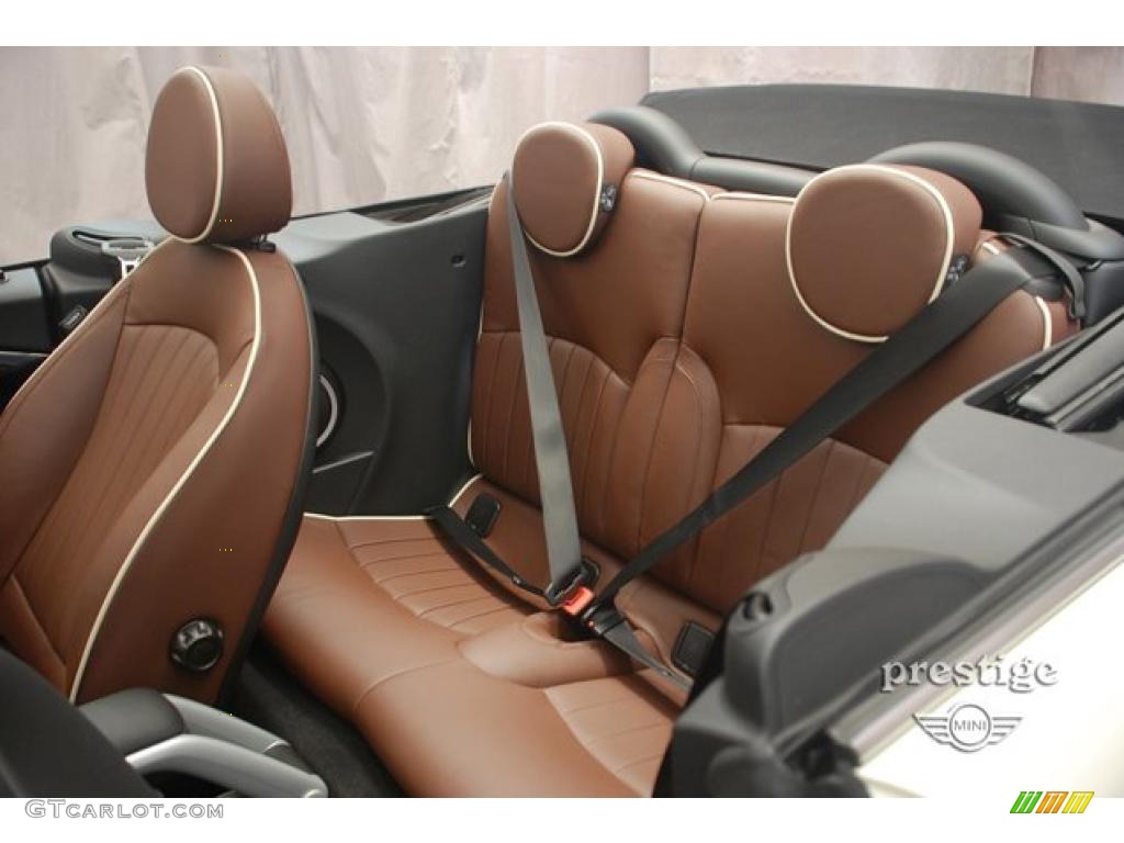 2009 Cooper Convertible - Pepper White / Lounge Hot Chocolate Leather photo #11