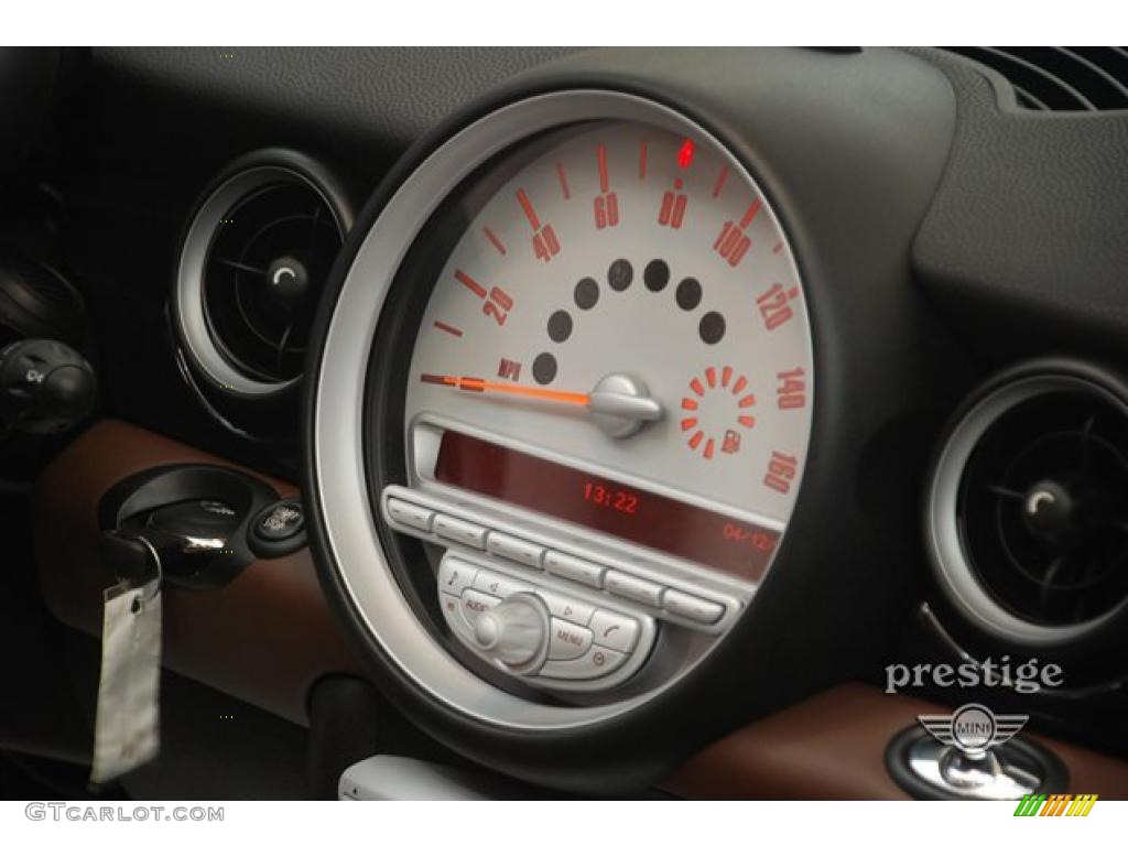 2009 Cooper Convertible - Pepper White / Lounge Hot Chocolate Leather photo #14