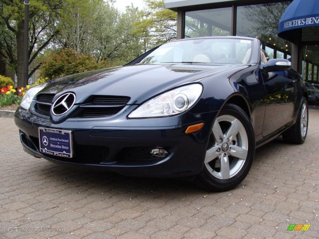 2008 SLK 280 Roadster - Caspian Blue Metallic / Beige photo #1