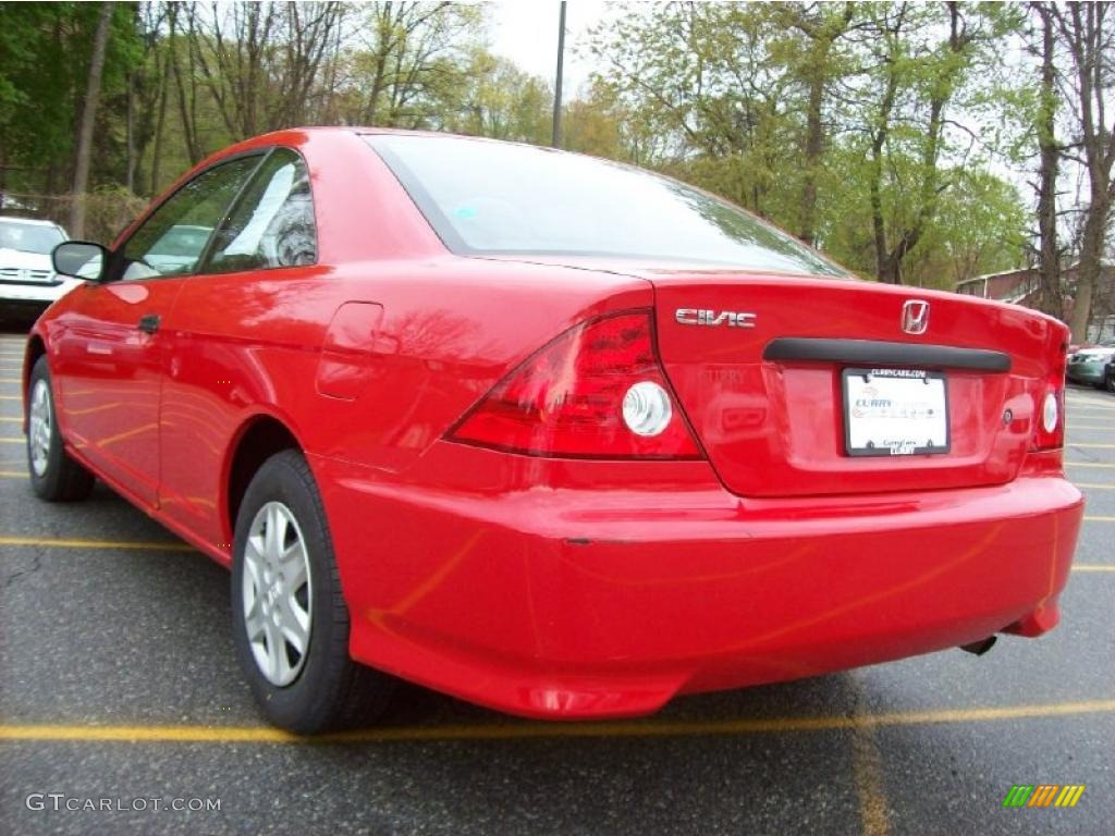 2004 Civic Value Package Coupe - Rally Red / Black photo #2