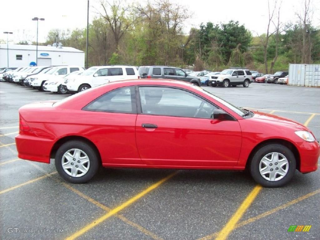 2004 Civic Value Package Coupe - Rally Red / Black photo #18
