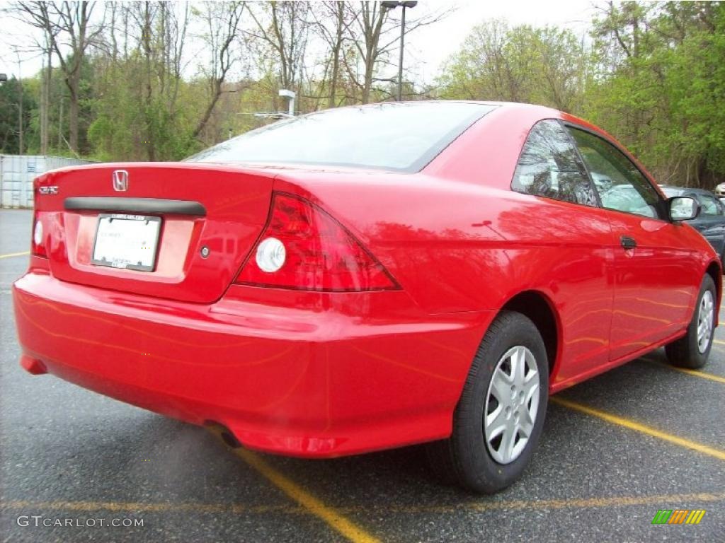 2004 Civic Value Package Coupe - Rally Red / Black photo #21